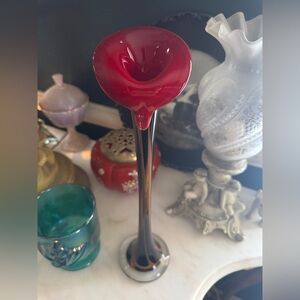 Vintage Jack in the Pulpit Glass Vase